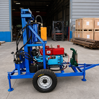Machine de forage de puits d'eau pour pompes submersibles, avec trépan PDC pour trous de 6 pouces, pompe à boue et tiges de forage de 100 m