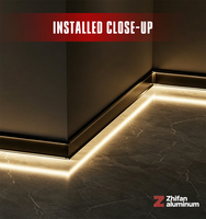 Plinthe LED en aluminium, éclairage vers le bas, étanche, moderne, pour maison et hôtel