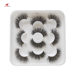 Pestañas Postizas Mixtas de Alta Calidad con Descuento, 5 Pares, Efecto Desordenado, Voluminosas y Esponjosas, Pestañas de Visón Sintético Cruzadas, Venta al por Mayor - Product Image 1