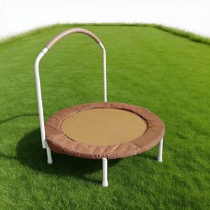 Trampoline de fitness pliable de 36 pouces avec poignée en mousse réglable et housse rembourrée de sécurité, meilleur cadeau pour les enfants et les adultes - Product Image 1