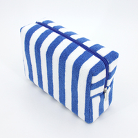 Pochette de voyage portable en tissu éponge doux avec fermeture éclair, personnalisable avec logo, pour bonbons, cosmétiques et maquillage, idéale pour le quotidien et les sacs.