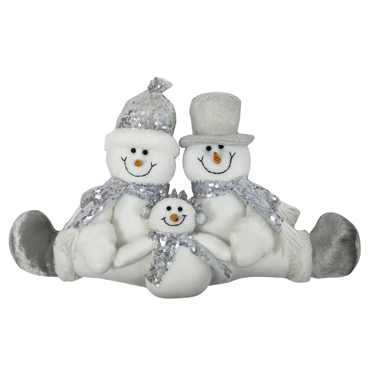 Серебряный Белый Снеговик Кукла Комплект партия Декор Последние Свадебные украшения для зимы