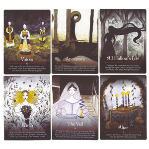 Saison des Sorcières : Cartes <span class=keywords><strong>Oracle</strong></span>, 44 cartes de divination mystérieuses, <span class=keywords><strong>magie</strong></span> d'Halloween et cartes de collaboration avec les morts - Product Image 2