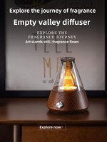 Diffuseur d'arômes de bureau Empty Valley, design en verre et bois, nébuliseur d'huiles essentielles, aide au sommeil, diffuseur de parfum pour chambre à coucher