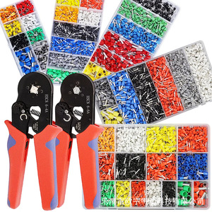 Kit de 1300 cosses tubulaires VE HSC8 6-4A avec pince à sertir, connecteurs de câbles industriels de style européen à entrée frontale - Product Image 1