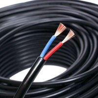 Câble plat flexible RVVB à double âme de 0,5 mm, 1,0 mm, 1,5 mm, 2,5 mm, fil de cuivre pour appareils électroménagers et éclairage LED