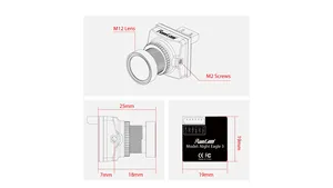 RunCam夜鹰<span class=keywords><strong>3</strong></span> V2 1500TVL 8.5g超轻FOVD NTSC/PAL CMOS FPV星光夜视摄像机，用于RC FPV无人机 - Product Image 4