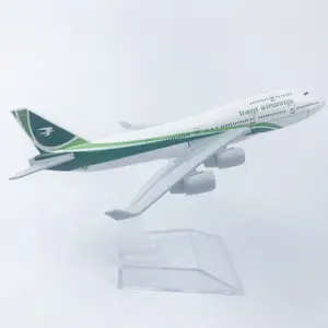 Alta calidad 16cm escala 1:400 iraquíes Airways Boeing 747-400 modelo de avión de aleación para la venta