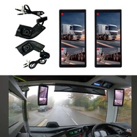 Système de surveillance des zones aveugles gauche et droite pour chariots, camions et bus avec rétroviseur électronique panoramique à 360 degrés et alarme BSD (détecteur d'angle mort)