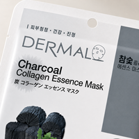 Masque en tissu pour le visage à l'essence de charbon et de collagène 23g