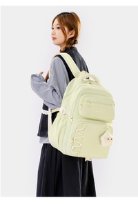 Sac à dos grande capacité en tissu Oxford imperméable avec RFID pour filles, style vintage, USB, antivol, fermeture éclair, pour les classes 5-6, Nouveau - Product Image 4