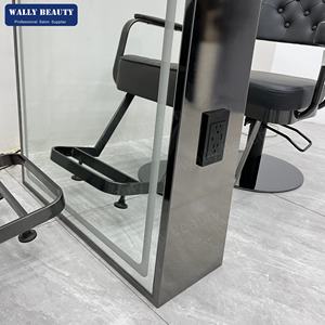 Station <span class=keywords><strong>de</strong></span> salon double face <span class=keywords><strong>de</strong></span> luxe, style moderne, <span class=keywords><strong>miroir</strong></span> <span class=keywords><strong>de</strong></span> salon <span class=keywords><strong>de</strong></span> coiffure, station <span class=keywords><strong>de</strong></span> coiffage pour barbier - Product Image 4