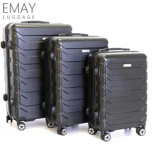 Durable PC ABS check in suitcases set 3 pcs luggage set for travel