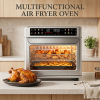 Friteuse à Air Électrique sans Huile à Commande Numérique, Four de Comptoir 25L avec Affichage LED, Grille-Pain et Four à Pain, Vente en Gros Usine