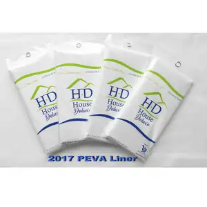 Bathroom Solid color PEVA shower curtain liner without hooks