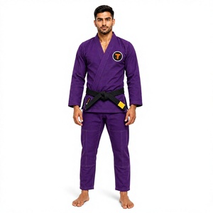 Kimono d'entraînement de Jiu-Jitsu Brésilien en coton 200 GSM, tissu durable à tissage perlé, coupe confortable, coutures renforcées, arts martiaux - Product Image 1