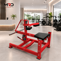 Máquina de Elevación de Pantorrillas Sentado con Carga de Discos para Solúes y Gastrocnemios, Entrenador de Fuerza para Piernas Bajas para Gimnasios y Clubes de Fitness