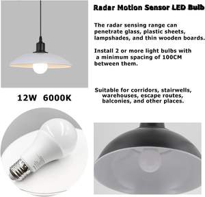 หลอดไฟ LED อัจฉริยะพร้อมเซ็นเซอร์ตรวจจับความเคลื่อนไหวแบบอินฟราเรด PIR  ความสว่างสูง 220V ขั้ว E27  วัสดุพลาสติกทรงกลม ขายส่ง - Product Image 4