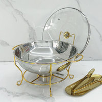 Ensemble de buffet de luxe pour hôtel, chauffe-plat en acier inoxydable, récipient thermique pour usage en restaurant, autres fournitures hôtelières