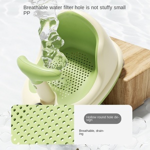 Nouveau-né enfant en bas âge produits de bain siège de <span class=keywords><strong>baignoire</strong></span> Safty <span class=keywords><strong>avec</strong></span> thermomètre siège de douche pour bébé Portable bébé chaise de bain - Product Image 4