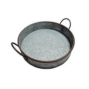 Bandeja para servir alimentos galvanizada de calidad superior, diseño simple, tamaño personalizado, bandeja para servir té y café en venta - Product Image 1