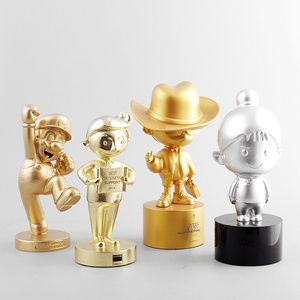 Diecast Cartoon Doll Little Golden <strong>Man</strong> Making Trophy Medal Corporate Mascot Customizable Memorial Gift to Customers - Product Image 2