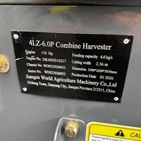 Moissonneuse-batteuse FM World Harvester 6.0 d'occasion, 110 CV, capable de récolter le blé, le riz, le soja et le maïs, avec une efficacité élevée et des pertes réduites.