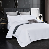 100% coton 32s 144TC ensemble de draps de lit unis qualité lavé adapté pour la maison hôtels hôpitaux mariage disponible reine sac jumeau