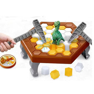 Promoción de la <span class=keywords><strong>tienda</strong></span> de artículos de dólar, <span class=keywords><strong>Dino</strong></span> Strategy Knock Block, juegos de mesa, Balance TableDont Break The Ice Cube Toy para niños - Product Image 1