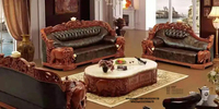 Ensemble de canapés royaux de style européen faits à la main avec un design unique d'éléphant, en cuir italien et en bois de luxe, style classique pour le salon