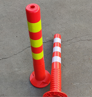 Sécurité routière stationnement poteau d'avertissement incassable bornes flexibles en PU