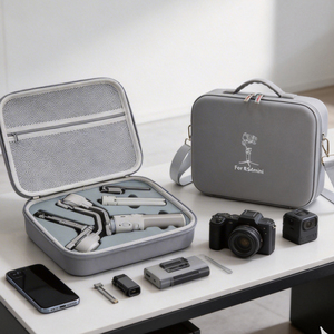 Estuche Rígido Portátil de Tela Oxford y Material PU, Impermeable, con Espuma Personalizada para Batería y Accesorios de Dron <span class=keywords><strong>DJI</strong></span> RS4/RS4mini - Product Image 6