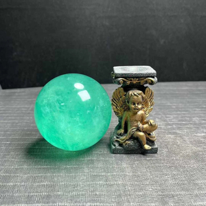 Wholesale Natural Green Fluorite Quartz Sphere <b>Crystal</b> Energy <b>Ball</b> Reiki Decor - Product Image 3