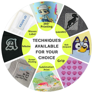 Kualitas tinggi kemasan kustom rajutan Jacquard uniseks katun mode kaus kaki kustom kaus kaki atletik pria Crew Logo grosir - Product Image 5