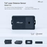 EM400-TLD ToF LoRaWAN/NB-IoT Capteur de distance optique 2-350 cm Batterie 10 ans IP67 Niveau de remplissage de la poubelle Alarme d'inclinaison incendie