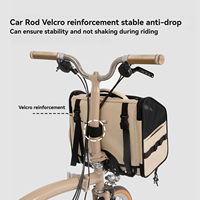 Panier de vélo professionnel pour animaux de compagnie, en tissu Oxford de haute qualité, support de guidon avec fixation sécurisée par velcro pour petits chiots et chats