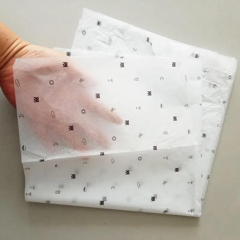 Papel/papel do lenço para embrulho de presente, padrão transparente fofo para roupas, presentes