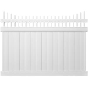 Clôture de jardin en vinyle blanc <span class=keywords><strong>Fentech</strong></span>, 6 pi de haut x 8 pi de large, avec sommet en piquets, pour la vente - Product Image 3