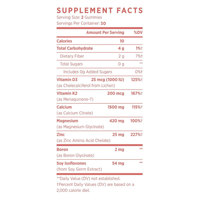 Qbioflex OEM Marque Privée Gommes de Calcium Liquides Sans Sucre pour Femmes Saveur Fraise Soutien Osseux Complément Alimentaire