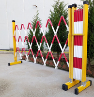 Barrière de sécurité extensible et rétractable de 3m à 7,9m, clôture mobile pour travaux routiers, entrepôts et contrôle des foules lors d'événements