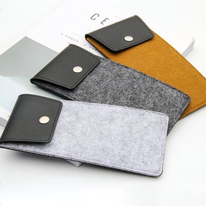 Custom felt sunglasses bag, stylish and simple snap-button <b>glasses</b> bag, <b>reading</b> <b>glasses</b> storage bag - Product Image 5