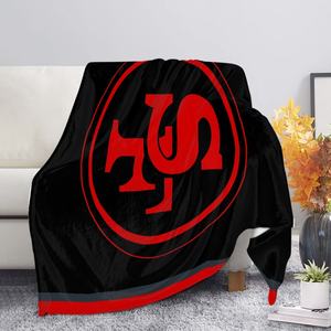 سان فرانسيسكو 49ers بطانية قلب لينة رمي بطانية خفيفة الوزن بطانية صوف الفانيلا للأريكة - Product Image 1