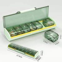 Organisateur de pilules quotidien personnalisé à succès, 7 jours, qualité médicale, multifonction, petit format de poche, porte-comprimés en ABS/silicone