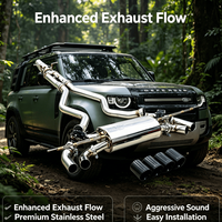 Kit d'échappement sport catback en acier inoxydable résistant à la corrosion avec silencieux Valvetronic pour Land Rover Defender V8, adaptable pour la modification automobile