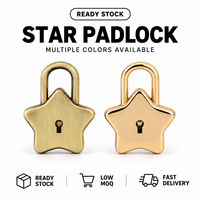 Mini cadenas mignons en forme d'étoile de haute qualité avec clé pour sacs et accessoires