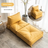 Modulares Bodensofa-Bett mit Hochdichteschaum, Abnehmbarem Waschbarem Bezug, Faltbarer Relaxliege, Wasserdichtes Sofa für Apartment-Wohnzimmer