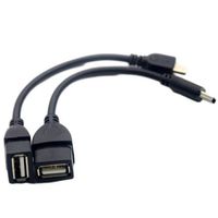 Micro USB OTG Mini USB-C OTG Adaptateur Convertisseur Câble Tresse pour Téléphones Android/Tablettes/PCs Connecter Ordinateur Clavier Flashdrive