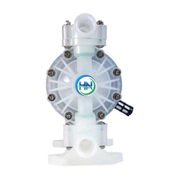 Pompe à diaphragme pneumatique à basse pression QBY3-15S pour l'industrie pharmaceutique, PP 1/2 pouce, petit débit, AODD, pompe à eau pneumatique OEM 1