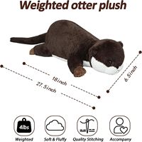 Coussin chauffant lesté en peluche Otter, animal en peluche doux, rembourré en coton PP, compagnon confortable, cadeau OEM ODM