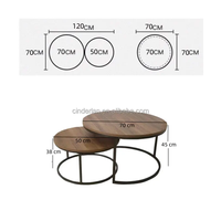 Ensemble de Tables Basses Gigognes Convertibles au Design Moderne, Mobilier de Salon Durable pour la Maison
